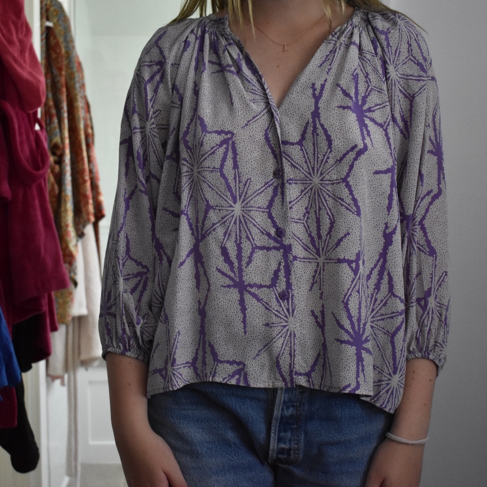 Tucker Purple Blouse